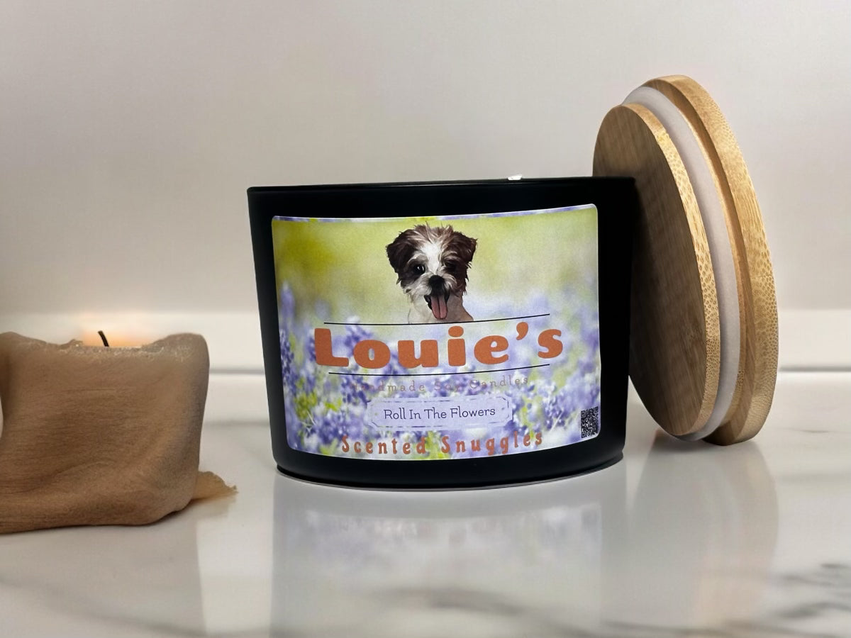 Louie’s Scented Snuggles Soy Candle - Roll In The Flowers