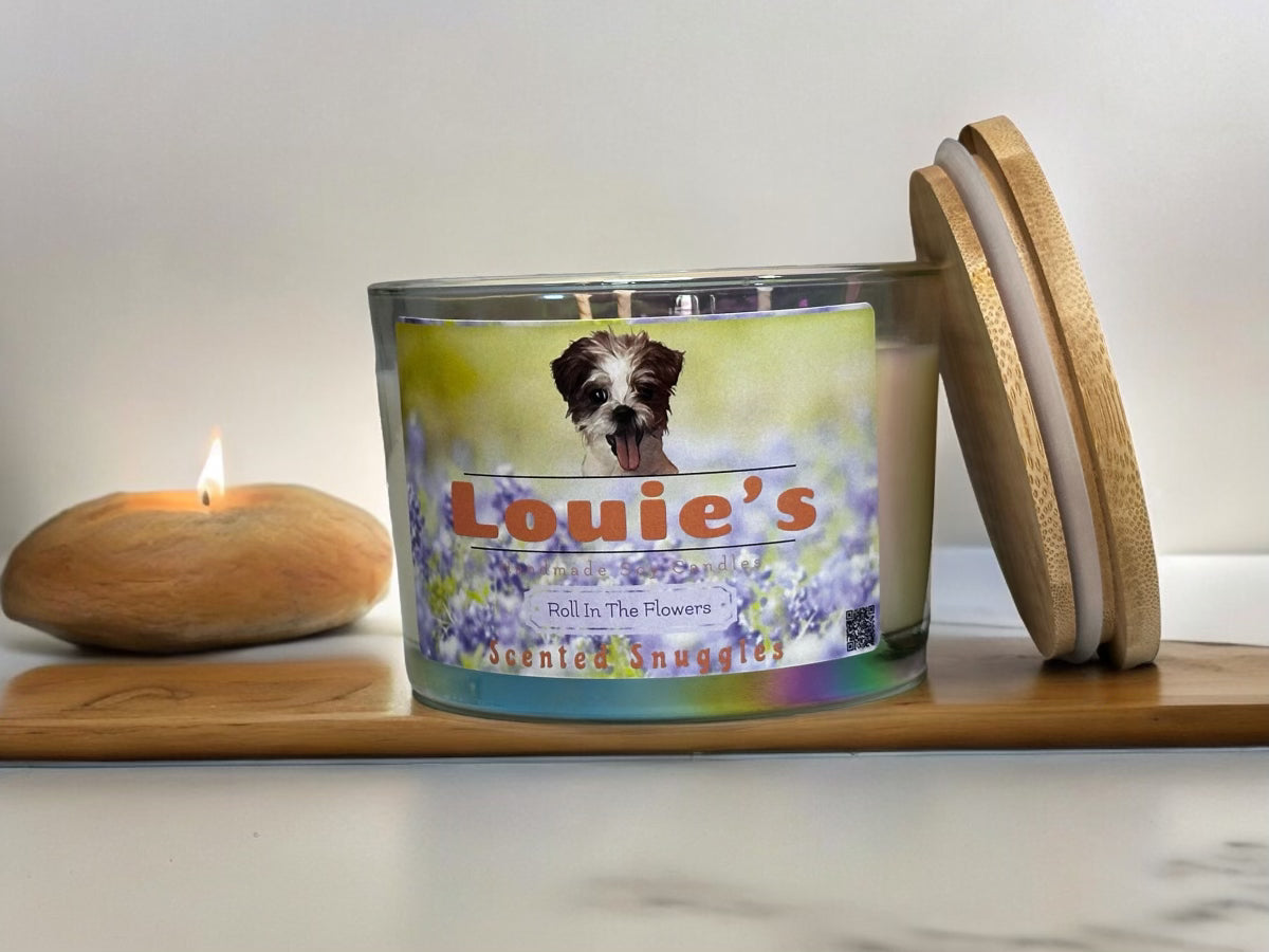 Louie’s Scented Snuggles Soy Candle - Roll In The Flowers