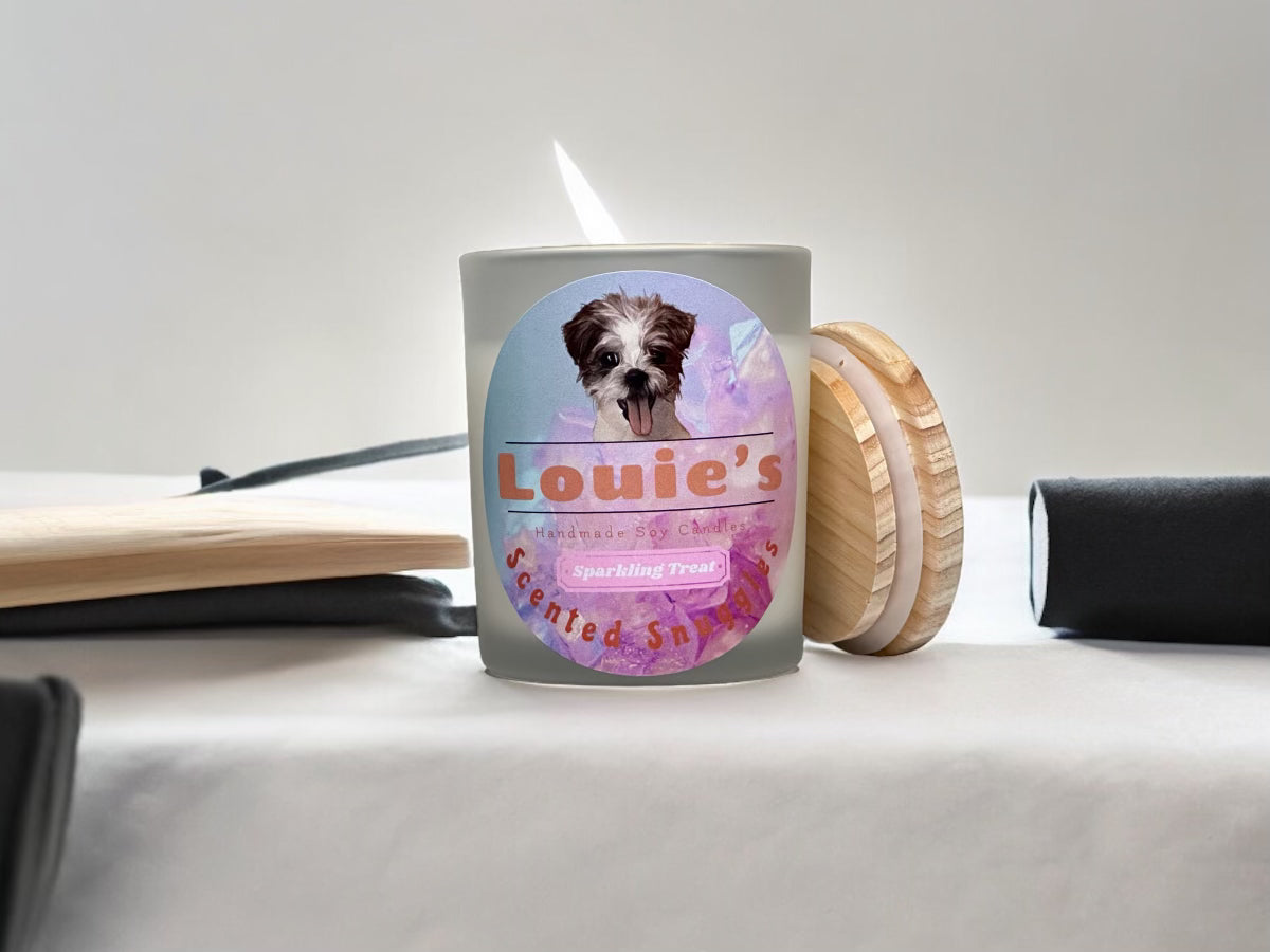 Louie’s Scented Snuggles Soy Candle - Sparkling Treat