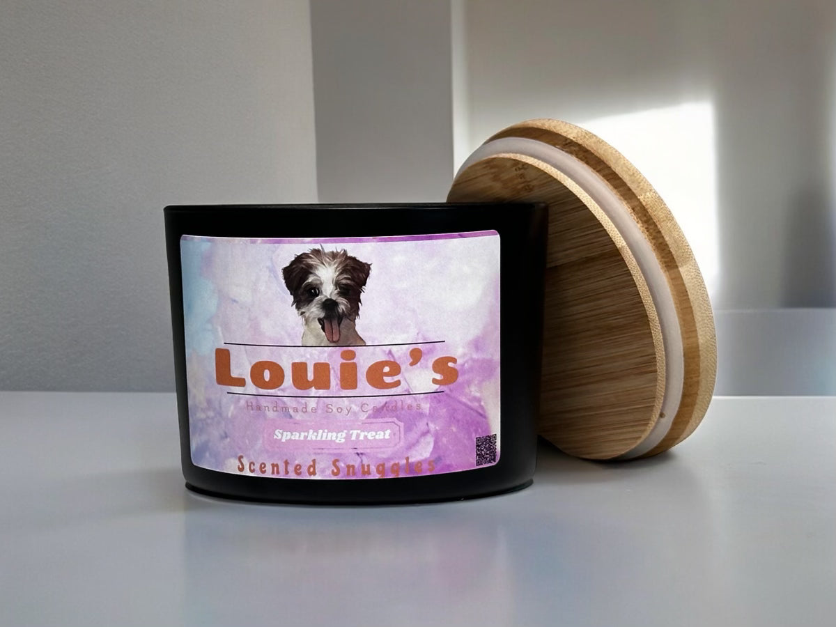 Louie’s Scented Snuggles Soy Candle - Sparkling Treat