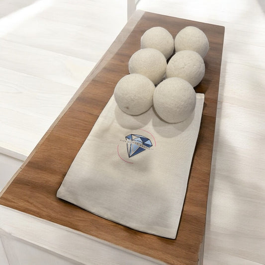 Eco Luxe Wool Dryer Balls – 6 Pack by Blue Diamond Boutique