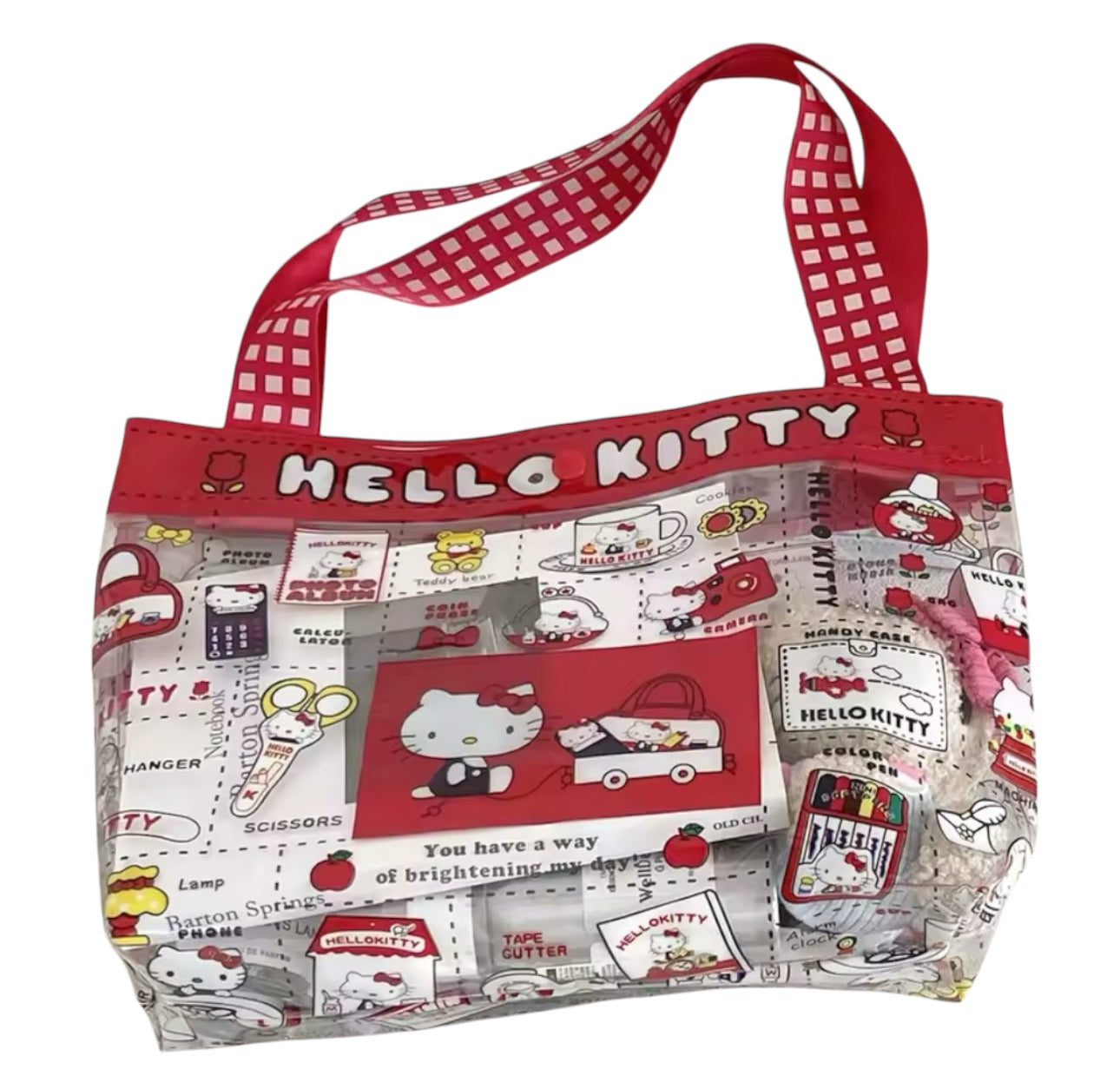 Hello Kitty Clear Plastic Tote Bag