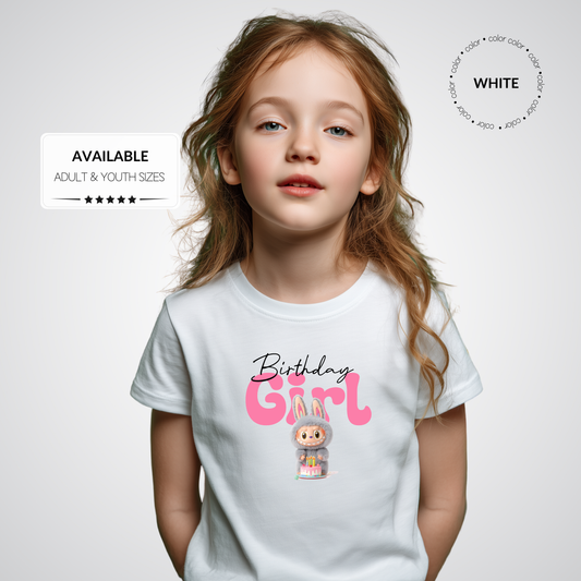 Custom Birthday Labubu Graphic T-Shirt – Adult & Youth Sizes