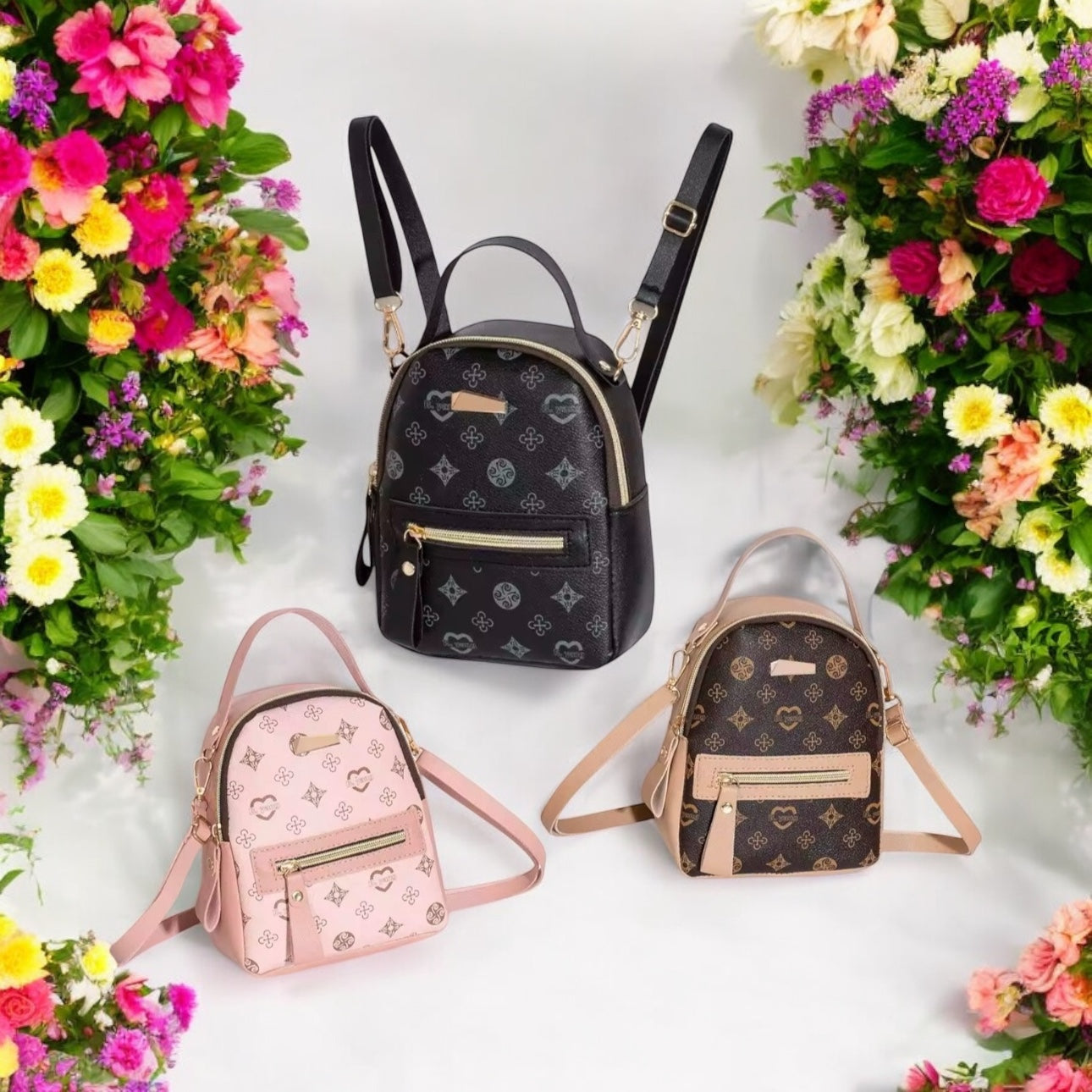 Chic Printed Mini Backpack