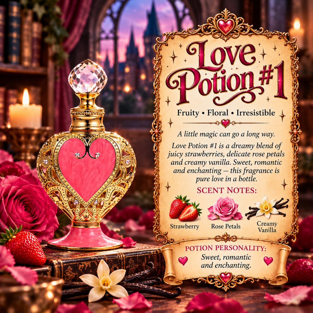 Love Potion No. 1 & No. 2 – Enchanted Heart Perfume Bottle