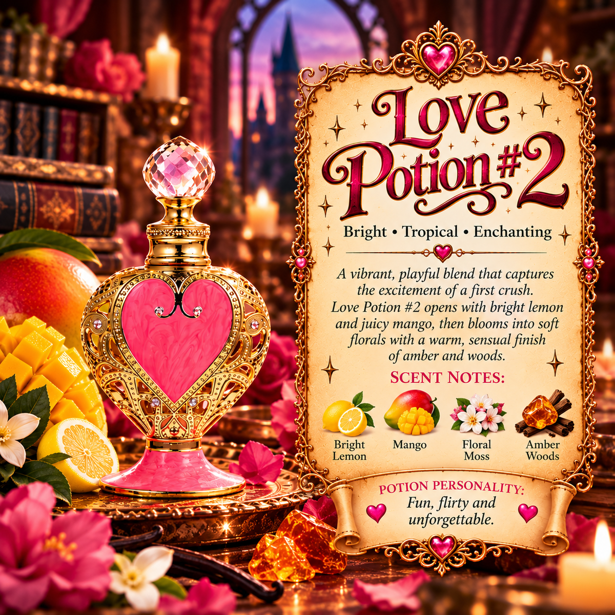 Love Potion No. 1 & No. 2 – Enchanted Heart Perfume Bottle