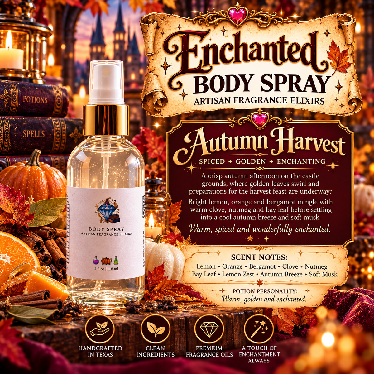 Enchanted Body Spray – Magical Artisan Fragrance