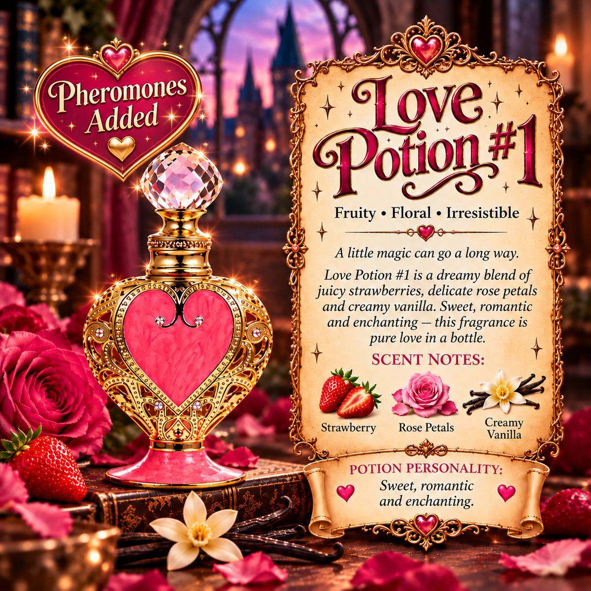 Love Potion No. 1 & No. 2 – Enchanted Heart Perfume Bottle