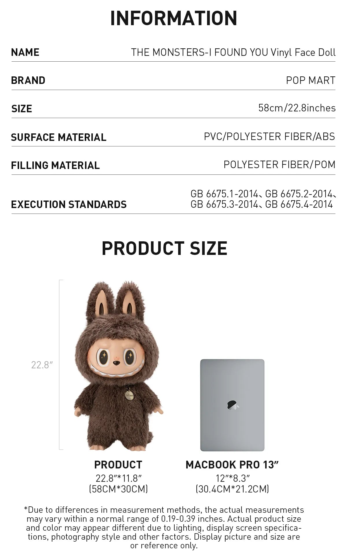 Pop Mart: The Monsters Angel In Clouds and I Found You Zimomo 58cm