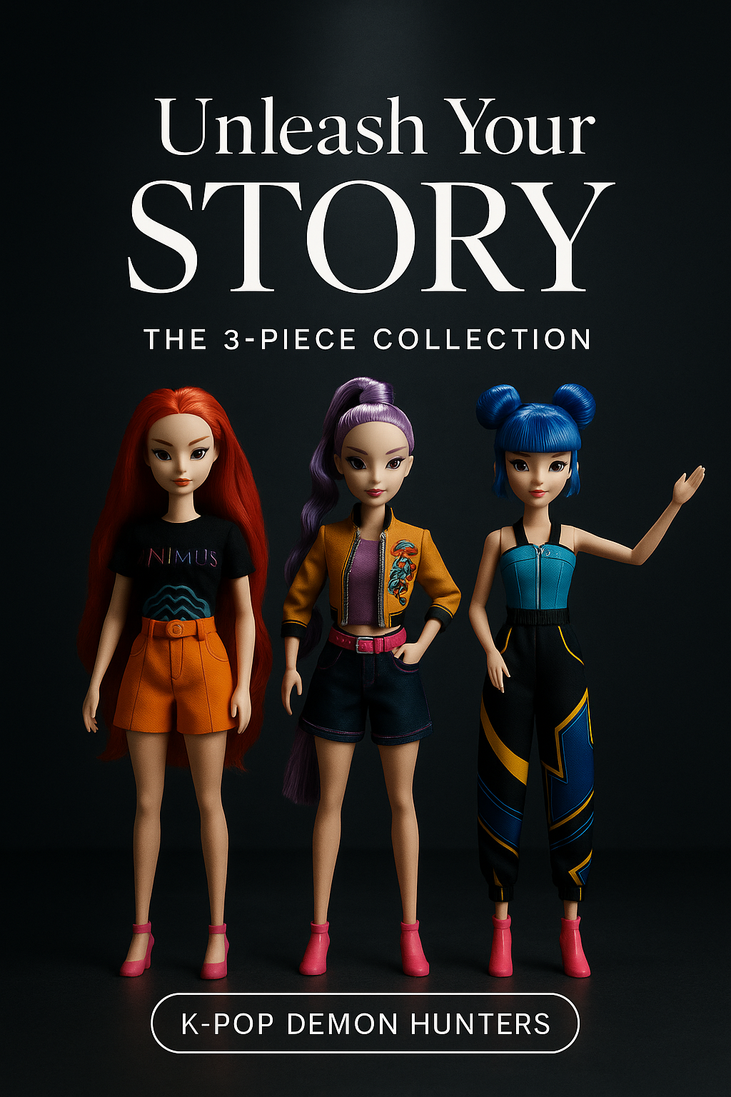 K-Pop Demon Hunter (3) Piece Doll Collection