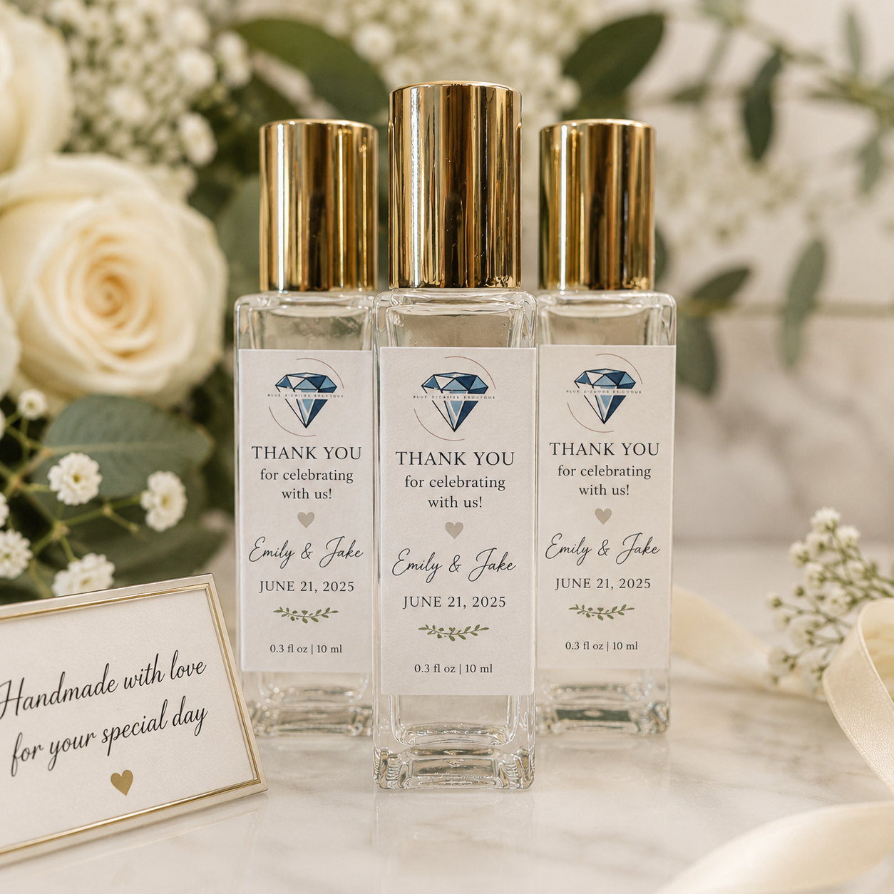 Personalized Perfume Wedding Favors – Custom 10 mL Artisan Perfume