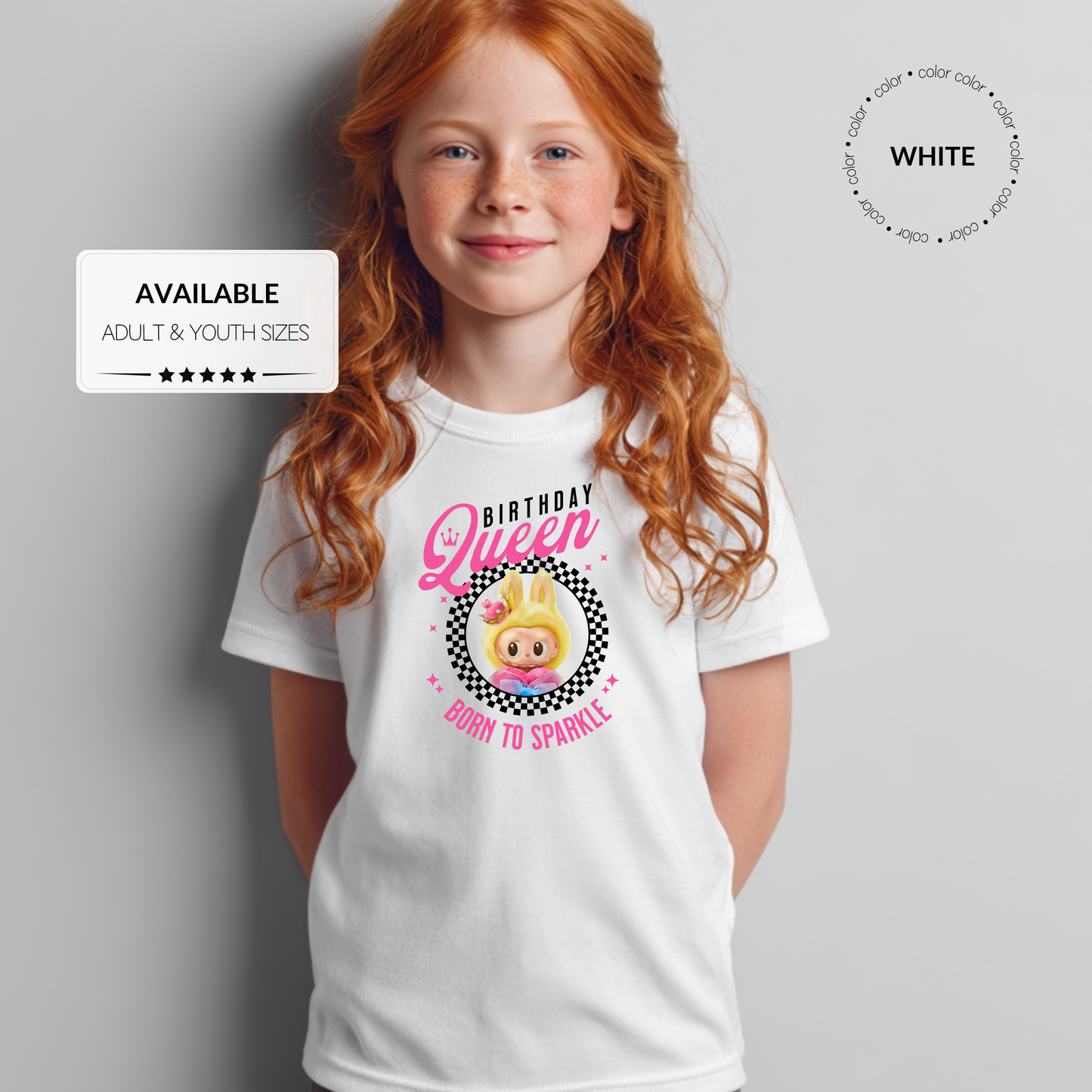 Custom Birthday Labubu Graphic T-Shirt – Adult & Youth Sizes