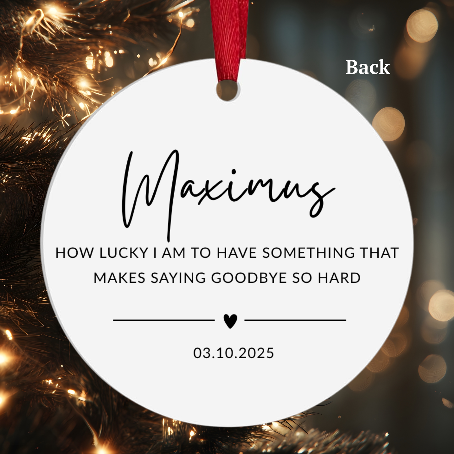 Custom Pet Memorial Ornament