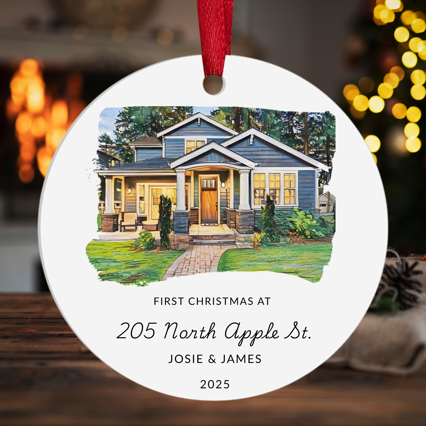 Custom Our First Christmas Ornament Home