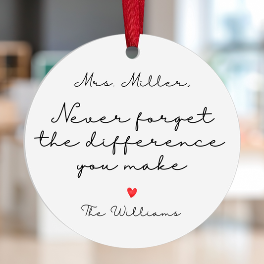 Custom Teacher Ornament