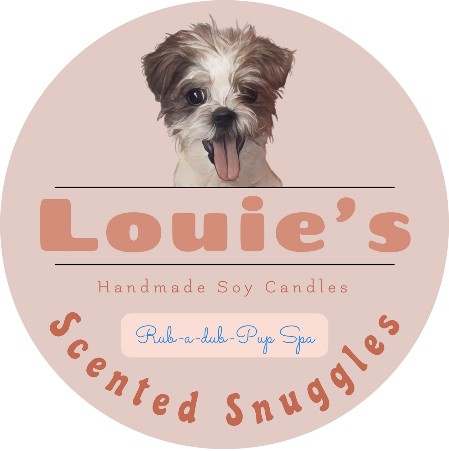 Louie’s Scented Snuggles Soy Candle - Rub-a-dub-Pup Spa