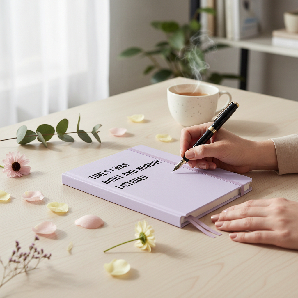 Journal "Times I Was Right And Nobody Listened"